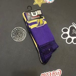 Lakers Crew Socks Sz 6-12 (3 pack)